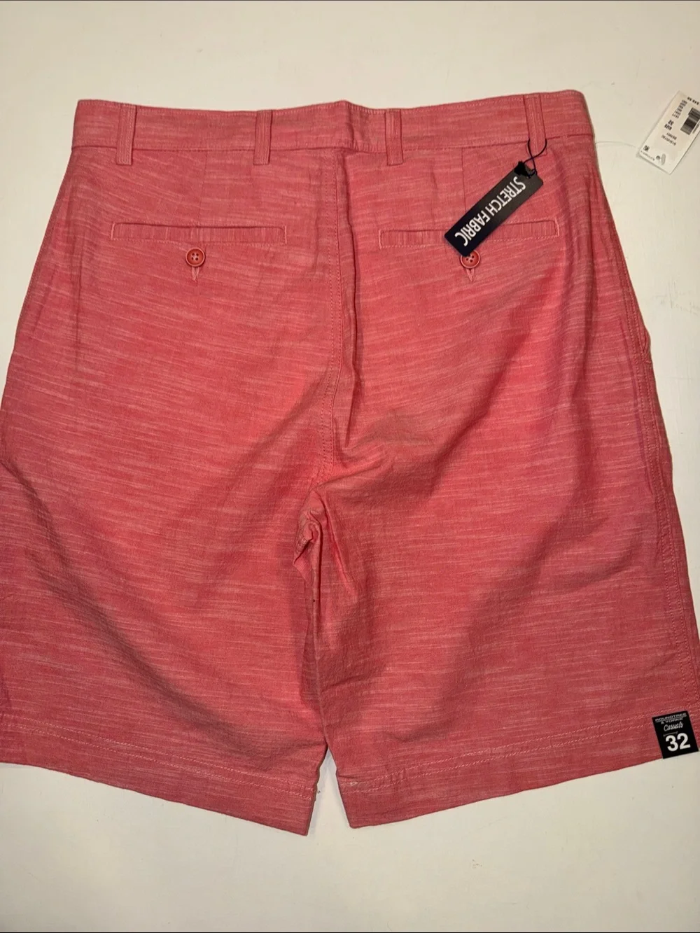 Roundtree & Yorke Coral Heather Flat Front Men’s Shorts